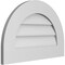 Ekena Millwork Round Top Surface Mount PVC Gable Vent: Non-Functional, w/ 3-1/2"W x 1"P Standard Frame, 24"W x 16"H GVPRT24X1601SN - alternate 3